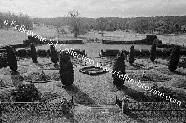 ABBEYLEIX HOUSE GARDEN FROM DE VESCI'S BEDROOM